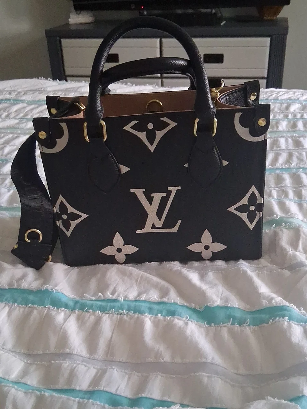 Source Unknown Black Monogram Crossbody